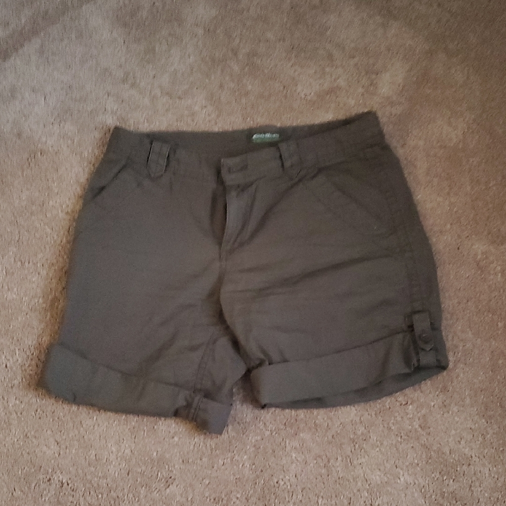 Eddie Bauer Dark Olive Women's Cargo Shorts